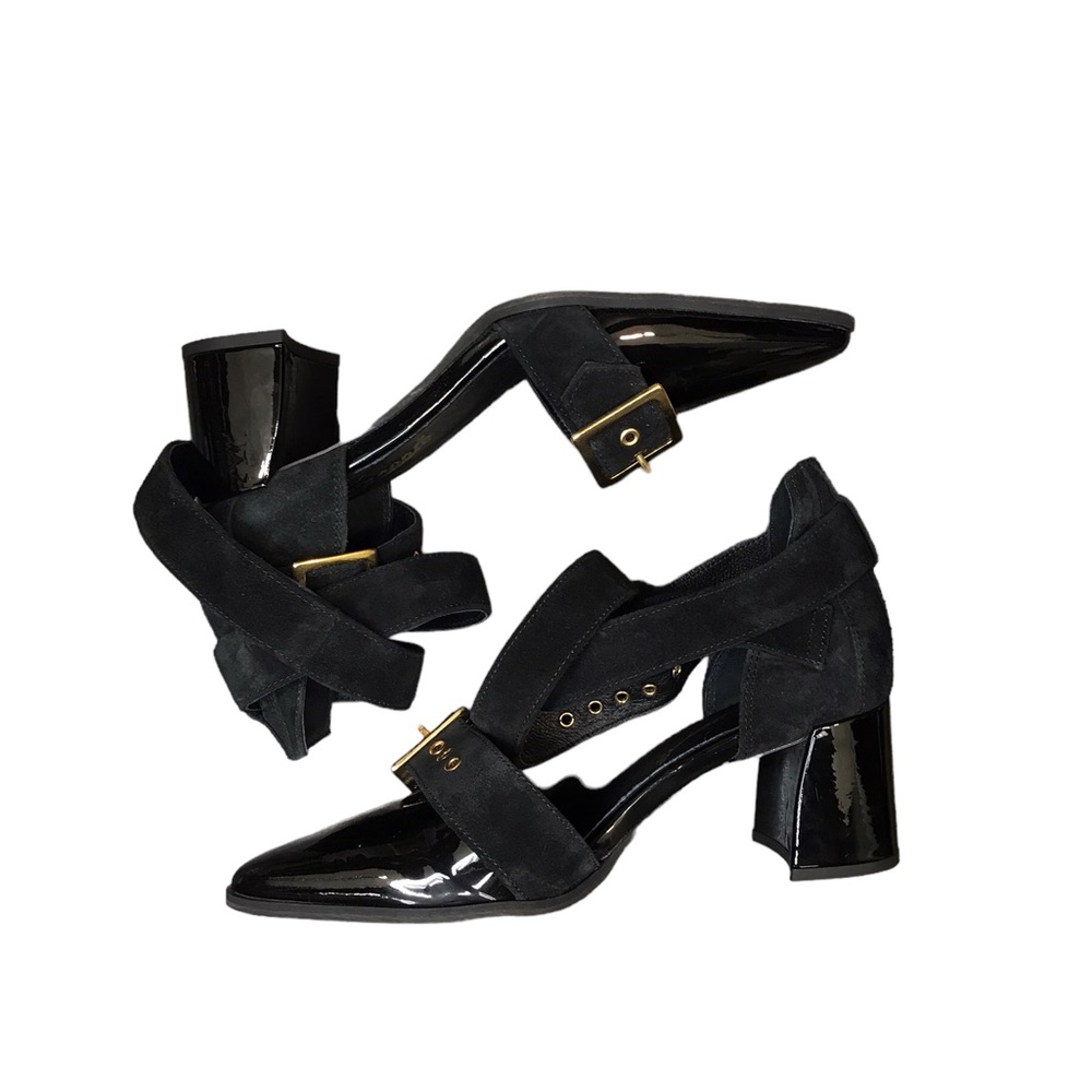 Brand: Free people, size 9, black, gold, pumps